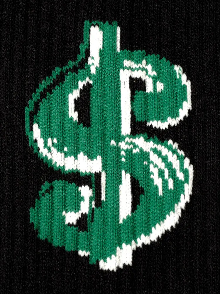 Dollar pattern men’s sports fitness basketball socks