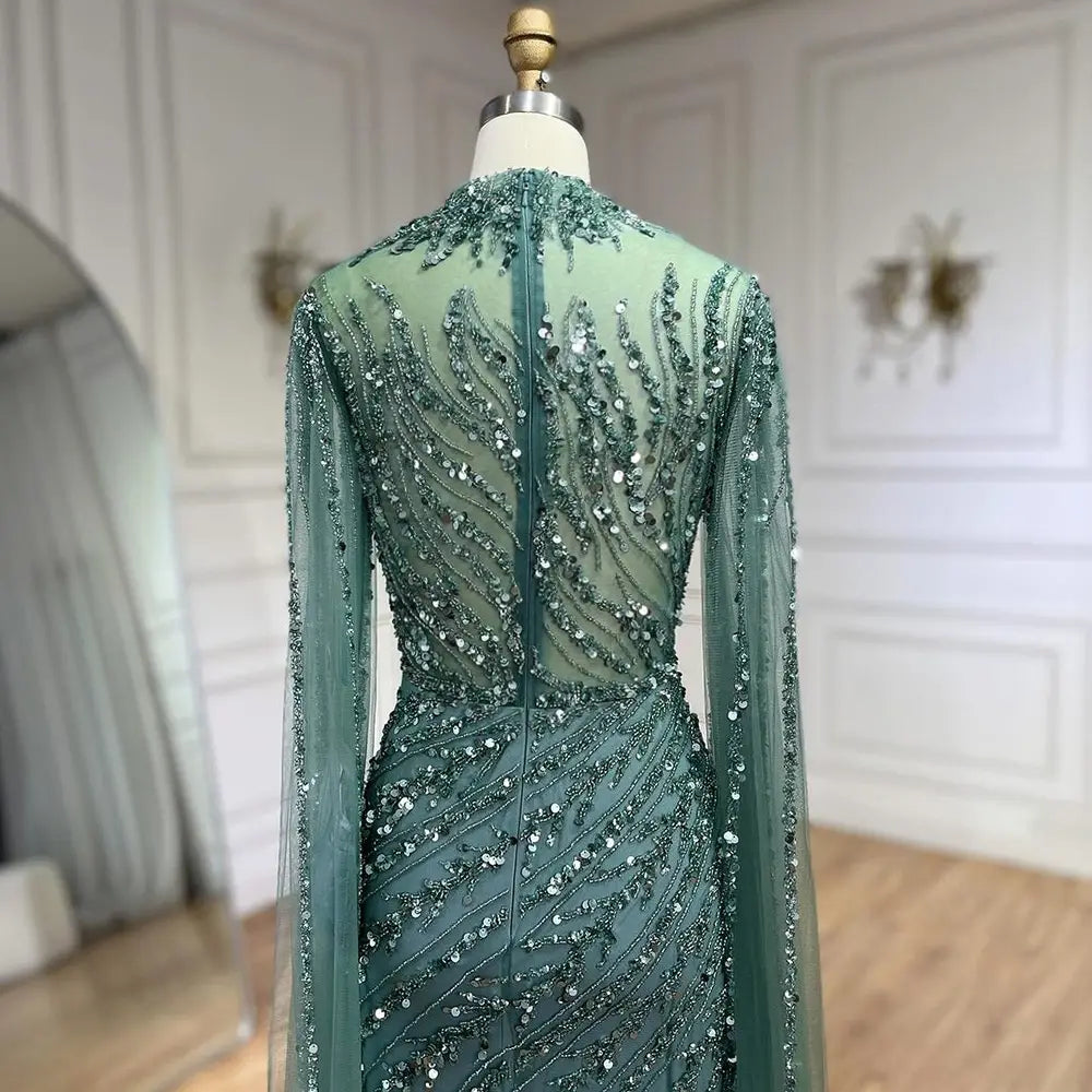 Elegant Flying Sleeves High-end Elegant Fishtail Banquet Host Dress