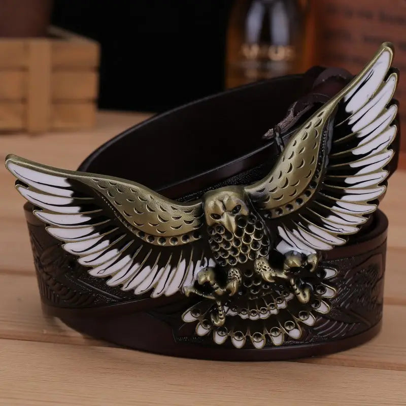 Western Men’s Leather Personality Belt