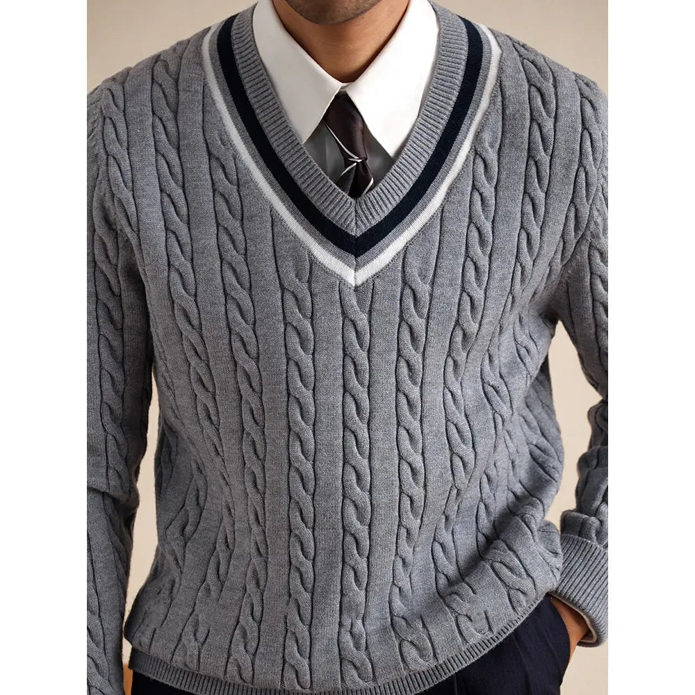 Men’s College Style Casual Base Ride Thermal Head Cover Knitwear