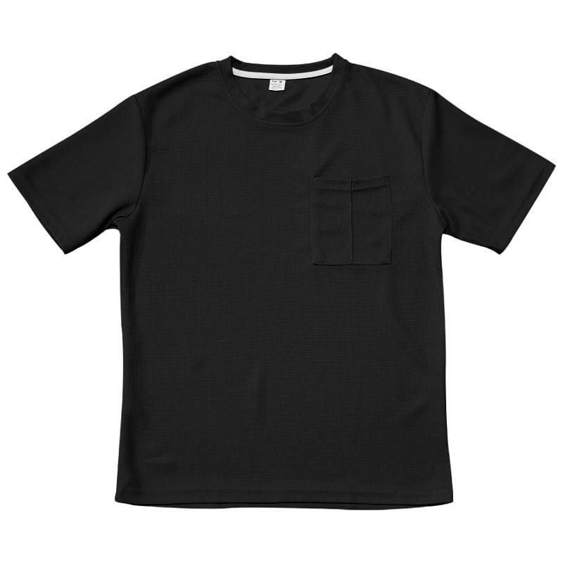 Waffle Round Neck Pocket Short-sleeved Shorts Casual Sports Suit