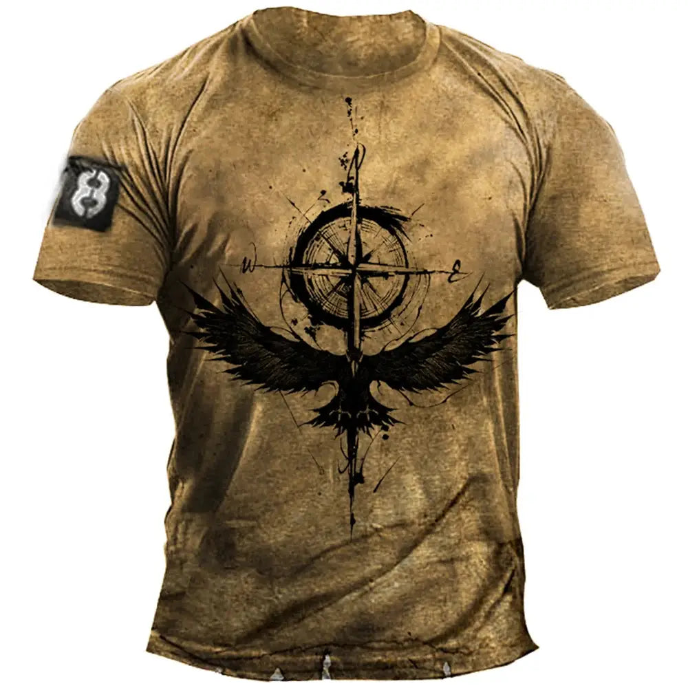 Men’s Casual Loose Short Sleeves T-shirt Round Neck