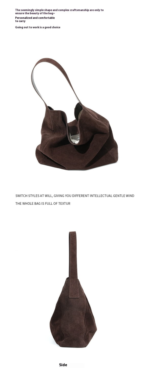 Ebony Brown Layer Suede Luxury Fashion Bag