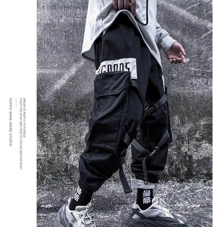 Casual Loose Straight Pants Men’s Sports Beamed Pants