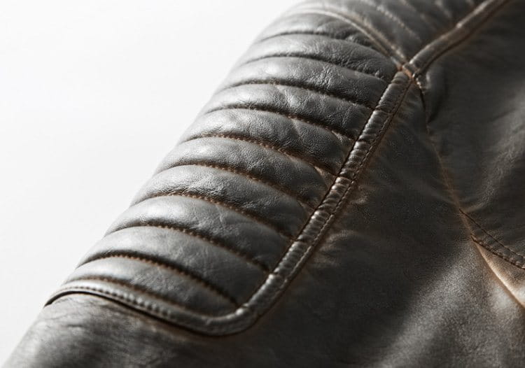 Fashion Thick Solid Color Retro Men’s Leather Jacket
