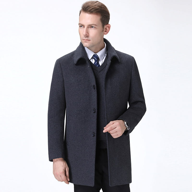 Cashmere coat down liner thick woolen coat