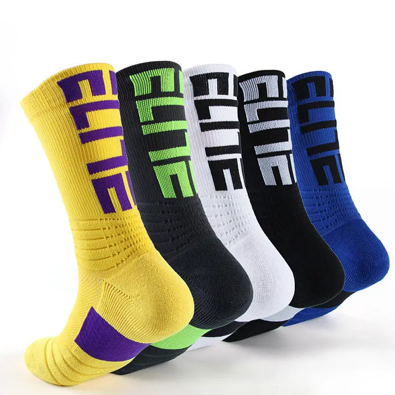 Men’s Basketball Socks Letter High-top Thickening Moisture-absorbing Sports Tide Socks