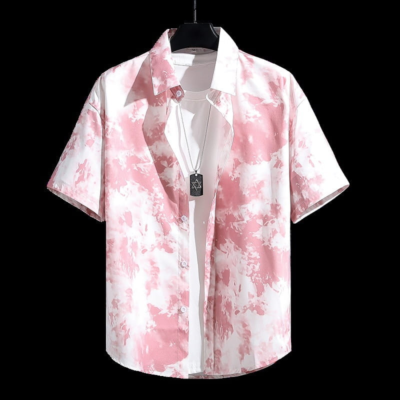 Men’s Ice Silk Breathable Summer High-end Printed Shirt