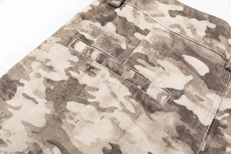 Spring New Retro Desert Camouflage Cargo Pants