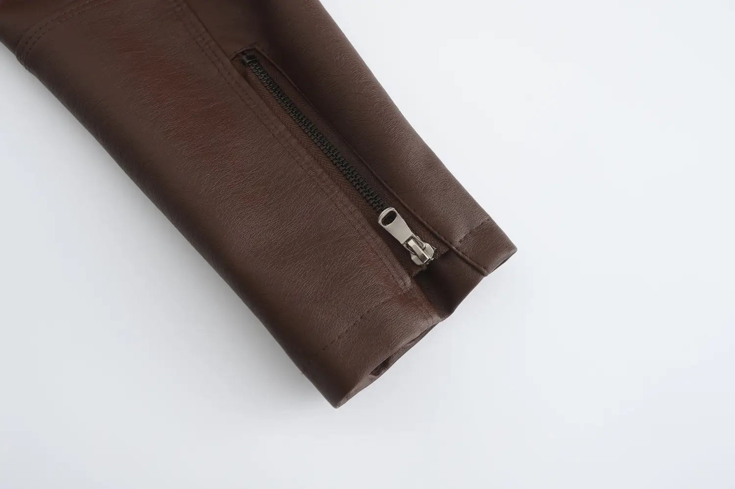 Women’s Short Slim-fit Leather Coat
