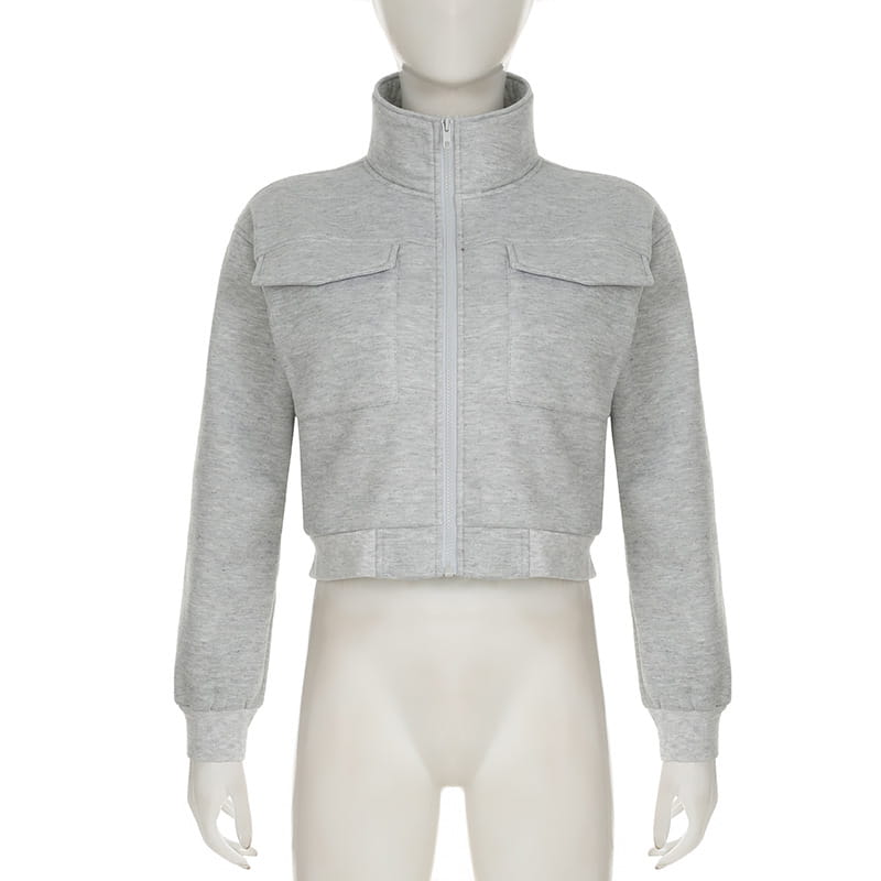 New Pure Color Slimming Loose Short Hot Girl Turtleneck Coat
