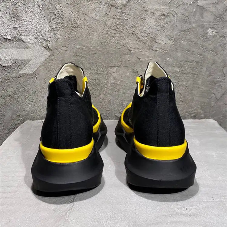 Double Bottom Satin Canvas Thick Bottom Low Top Casual Shoes