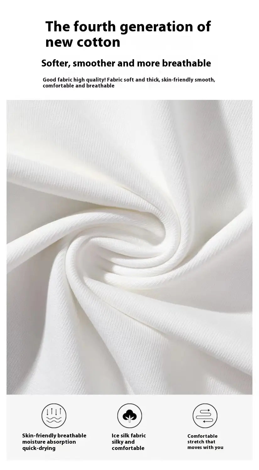 Loose Cotton Off-shoulder Short Sleeve White T-shirt