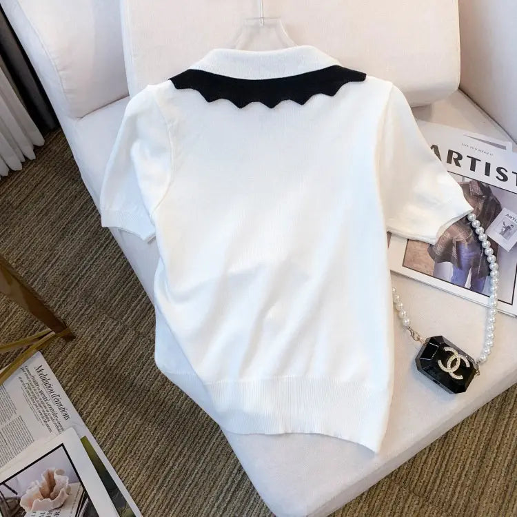 Women’s Design Short Sleeve Bow T-shirt