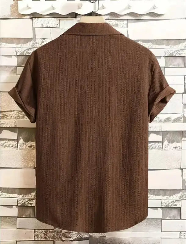 Holiday Leisure Wrinkle Men’s Short Sleeve Shirt