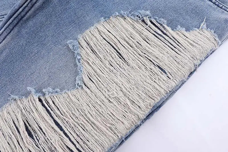 Worn Out Cat Whisker Jeans Loose Personality Hip-hop Straight Pants