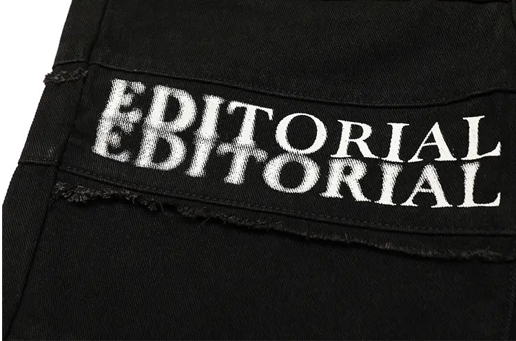 European And American Hip-hop Layered Straight-leg Jeans