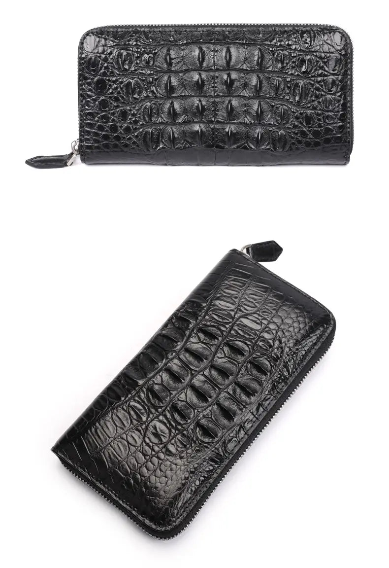 Skin Bone Leather Wallet Men’s Long Hand