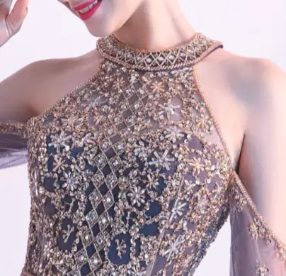Heavy Industry High Quality Textured Luxury Evening Dress For Women