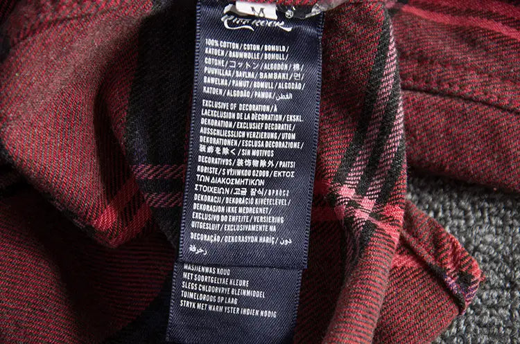 Slim all-match Men’s Casual Plaid Long-sleeved Shirt