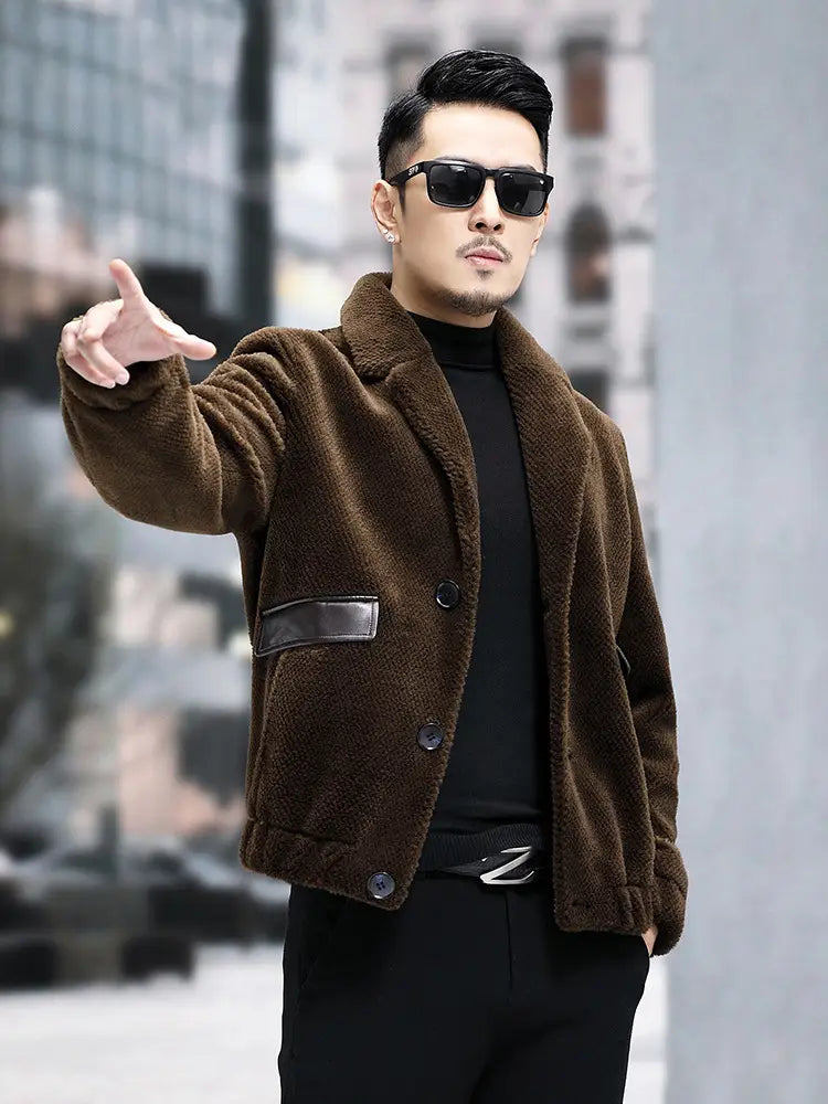 Men’s Fur Short Sheepskin Coat