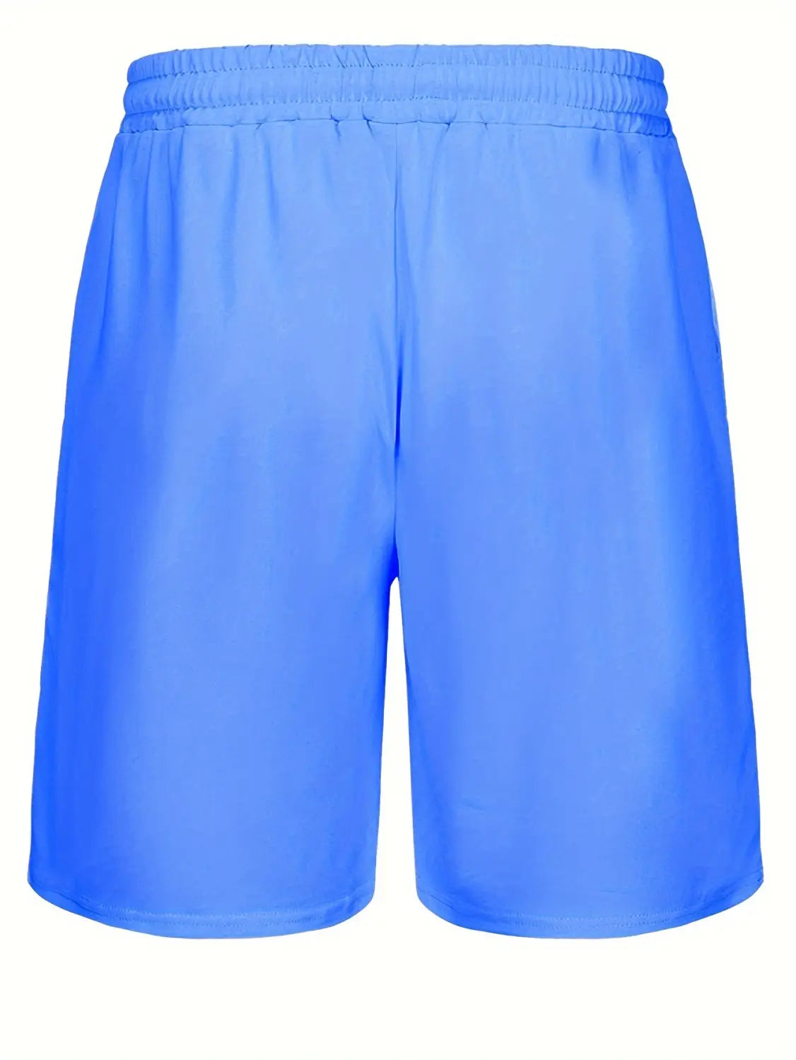 Men’s Outfit Solid Casual Crew Neck Short Sleeve T-Shirt & Drawstring Shorts 2-piece Set For Summer Outdoor Activities