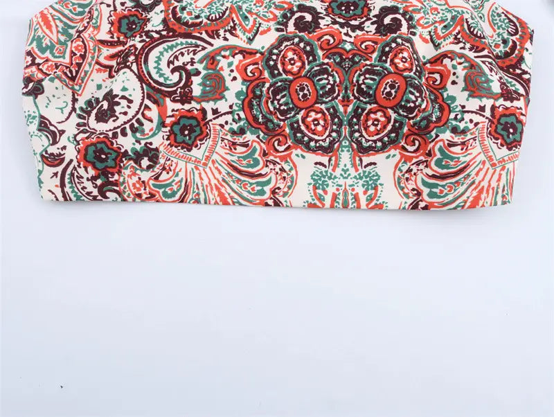 Printed Vacation Style Printed Two-piece Sling