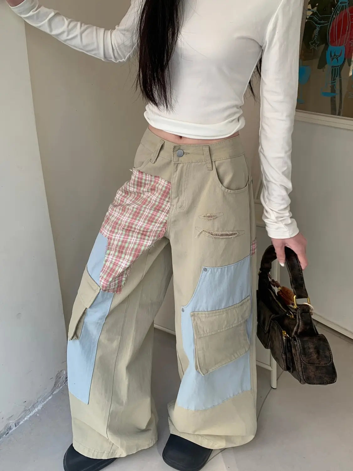 Straight Loose Wide Leg Draping Long Pants