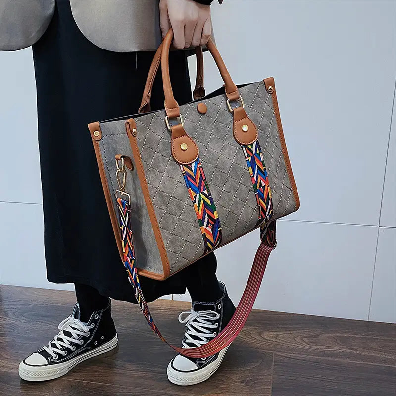 Unleash Luxury Cowhide Shoulder Strap Style