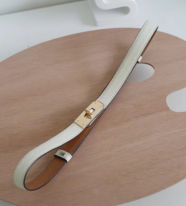 Rotating Buckle Leather Thin Belt All-match Women’s Belt
