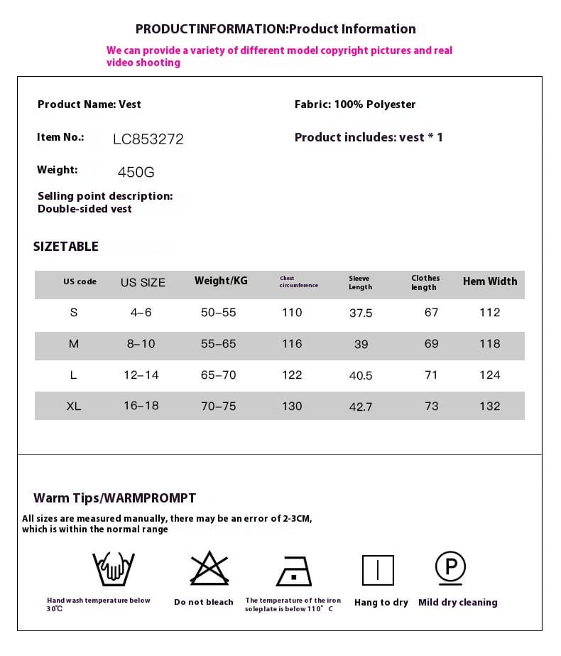 Fashion Pure Color Warm Keeping Double-sided Vest For Women