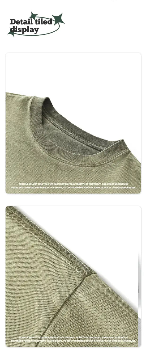 Street Dopamine Pure Cotton Washed Old Short Sleeve