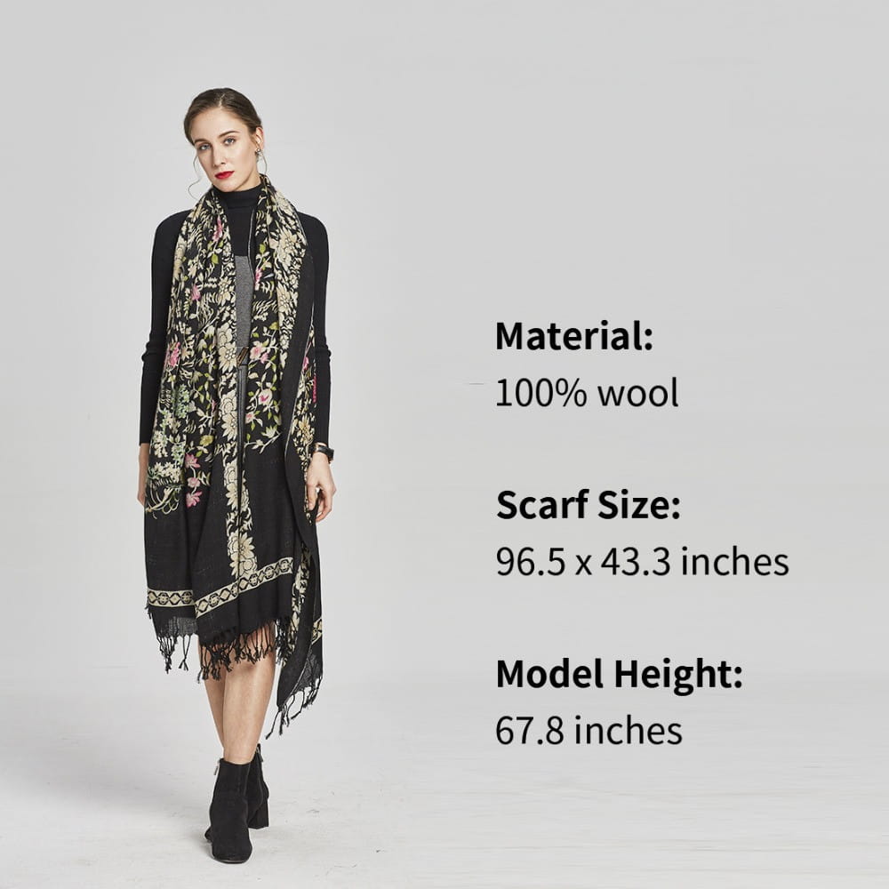 Wool Shawl Ladies Long Travel Cape