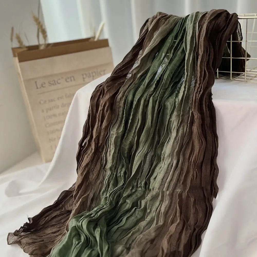 Men’s And Women’s Color Matching Autumn And Winter Cotton And Linen Feel Long Strip