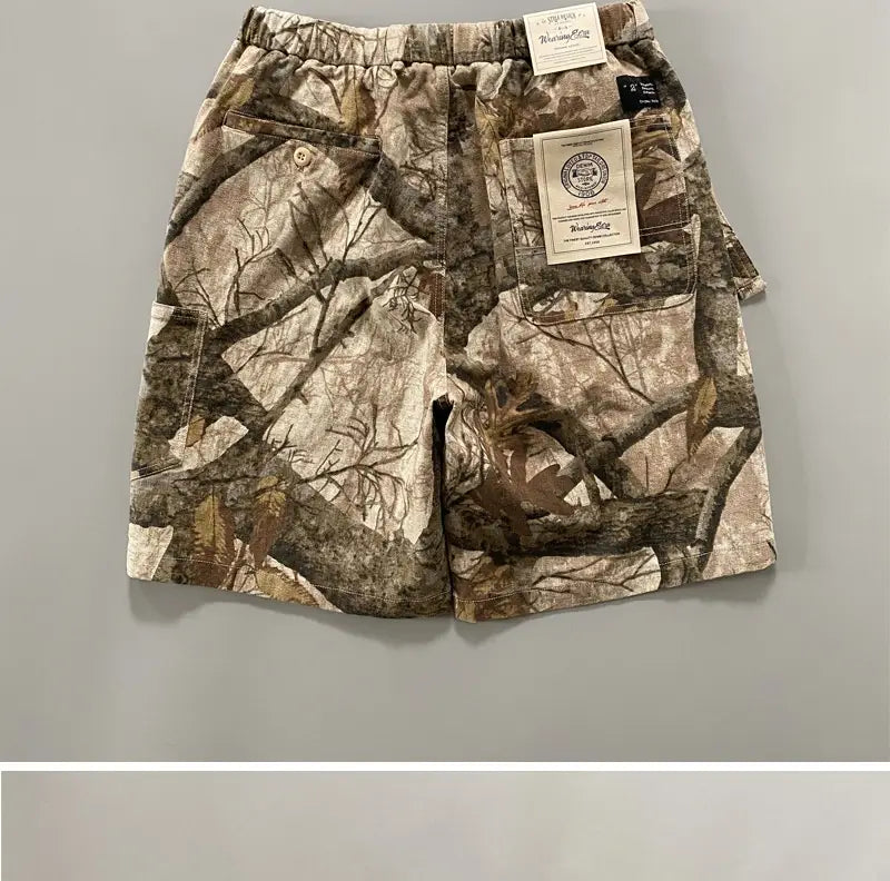Heavy Dead Wood Branch Camouflage Shorts Men’s Maple Leaf Shorts