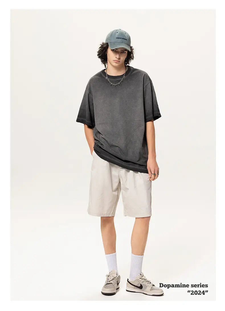 Street Dopamine Pure Cotton Washed Old Short Sleeve