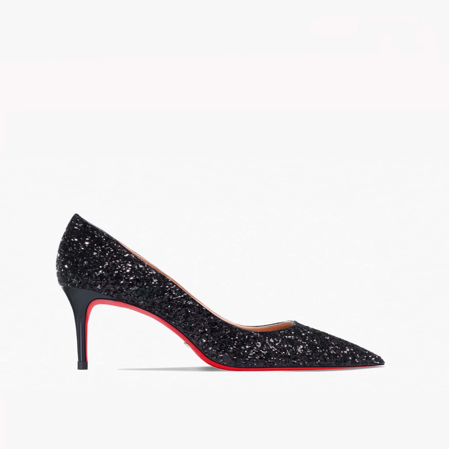 New 12cm Super Pointed High Heels Women’s Black Silver Sequins