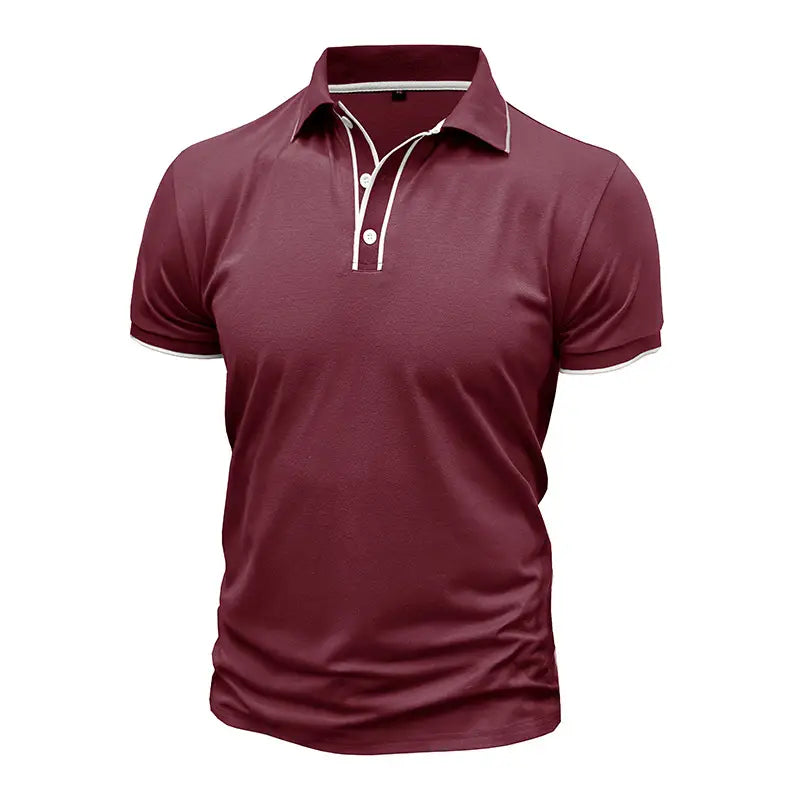 European And American Style Men’s Clothing Short Sleeve Lapel Jacquard