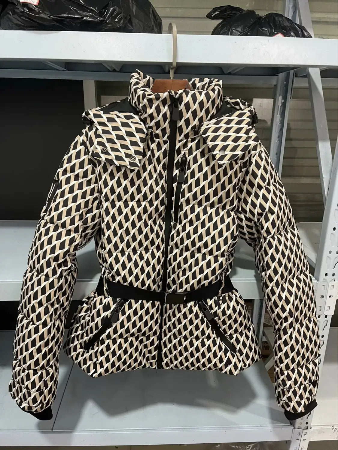 Women’s Waist Slimming With Belt Cotton-padded Jacket