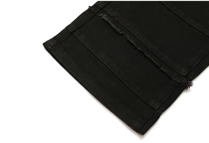 European And American Hip-hop Layered Straight-leg Jeans