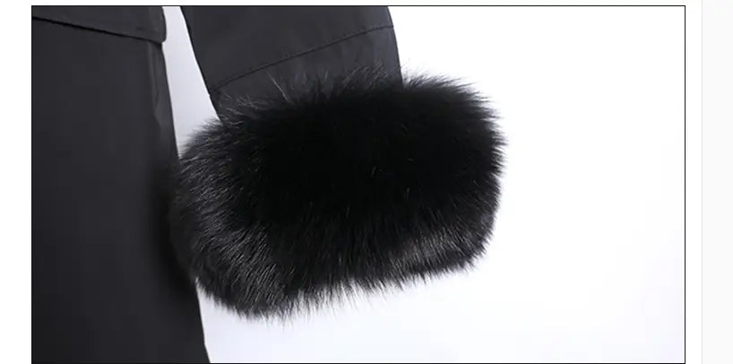 Coat Fur With Detachable Inner Liner Placket
