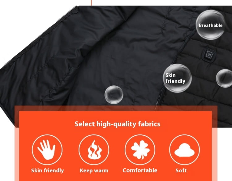 Heating Vest Three-gear Electric Heating Temperature Control Warm Men And Women