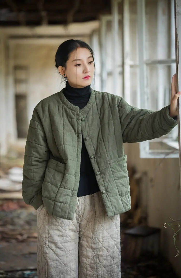 Fashion Artistic Women’s Short Cotton-padded Coat