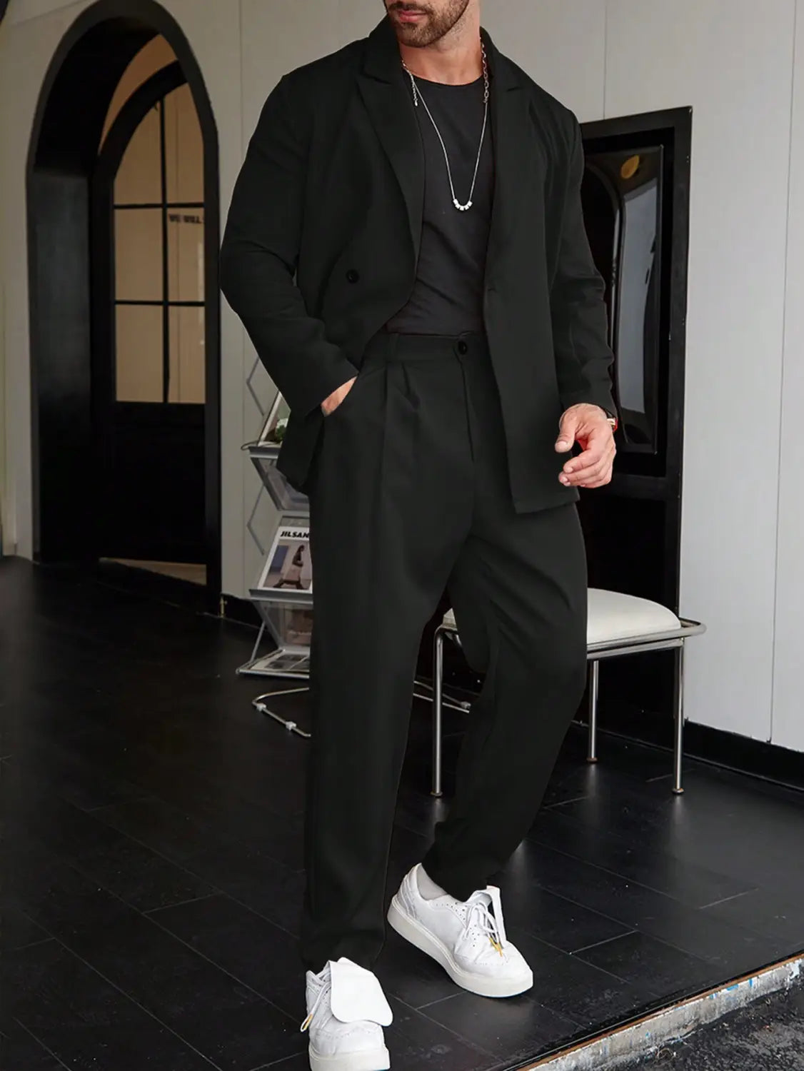 Spring And Autumn Personality Trend Loose Men’s Suit