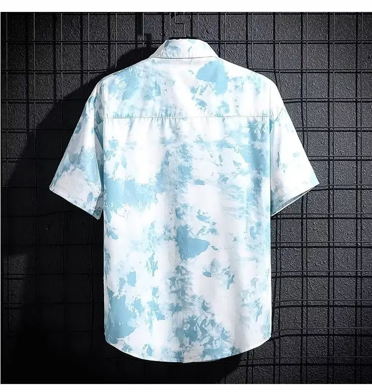 Men’s Ice Silk Breathable Summer High-end Printed Shirt