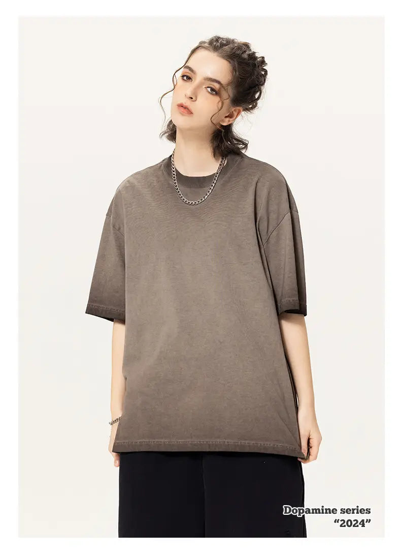 Street Dopamine Pure Cotton Washed Old Short Sleeve