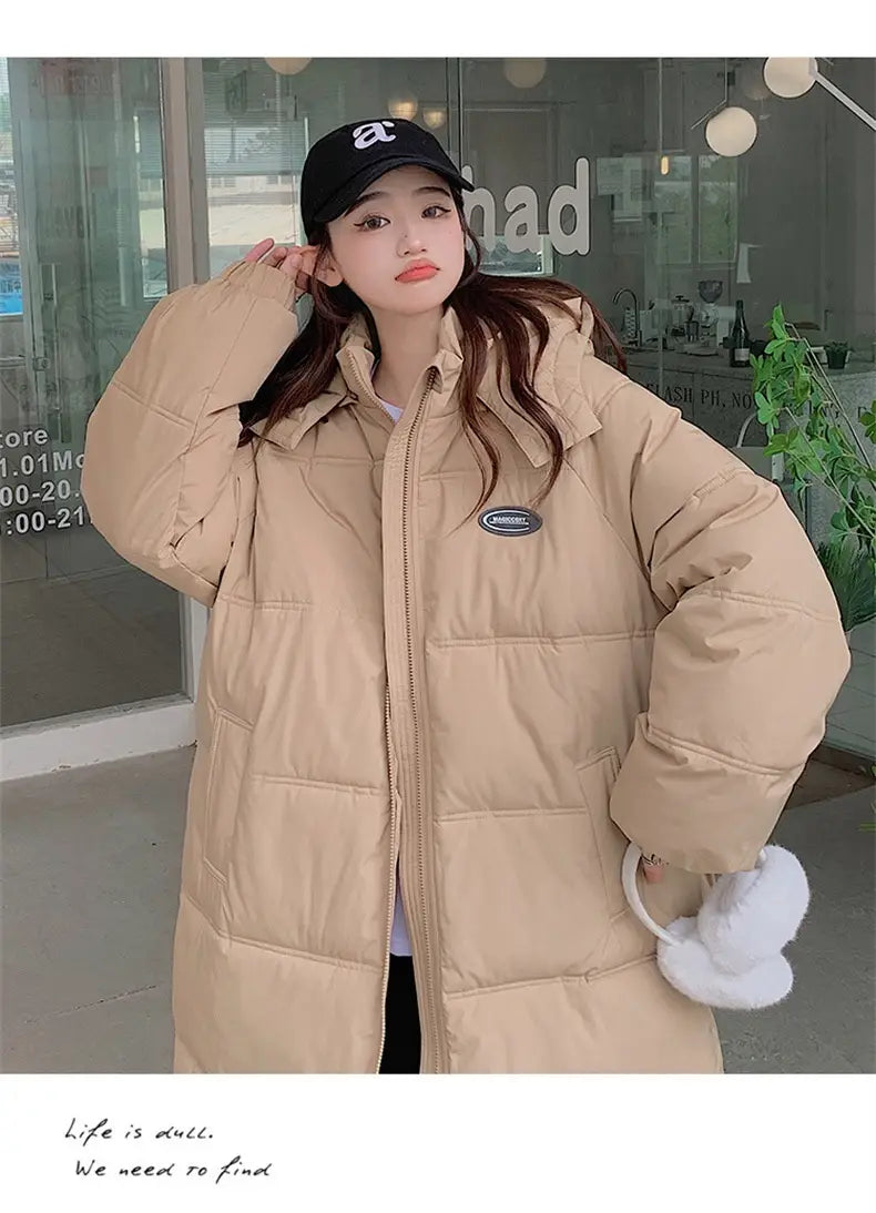 Women’s Mid-length Loose Overknee Thickened Cotton Padded Coat