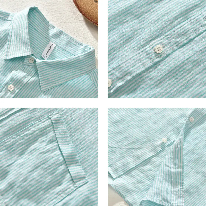 Thin Striped Simple Shirt Comfortable