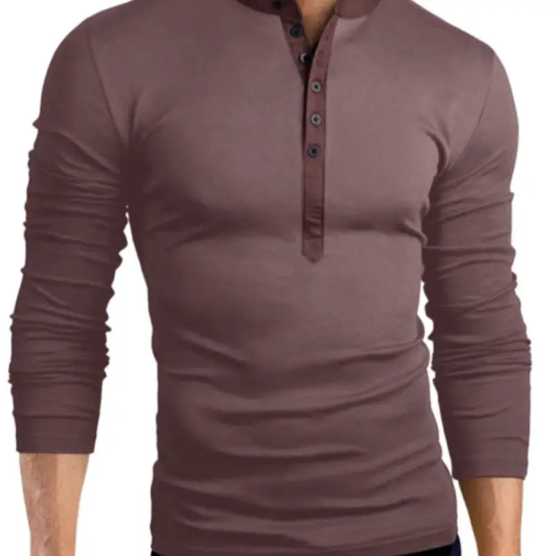 Men’s Long Sleeve V-Neck Slim T-Shirt