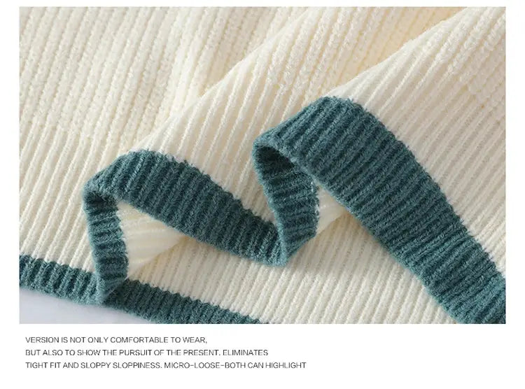 Men’s Fashion Colorblock Knitwear Winter
